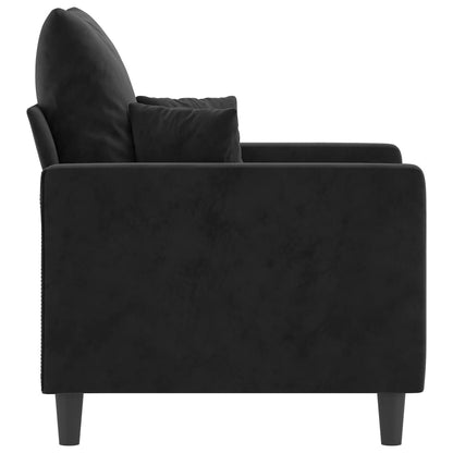 Fauteuil Fluweel 60 cm Zwart