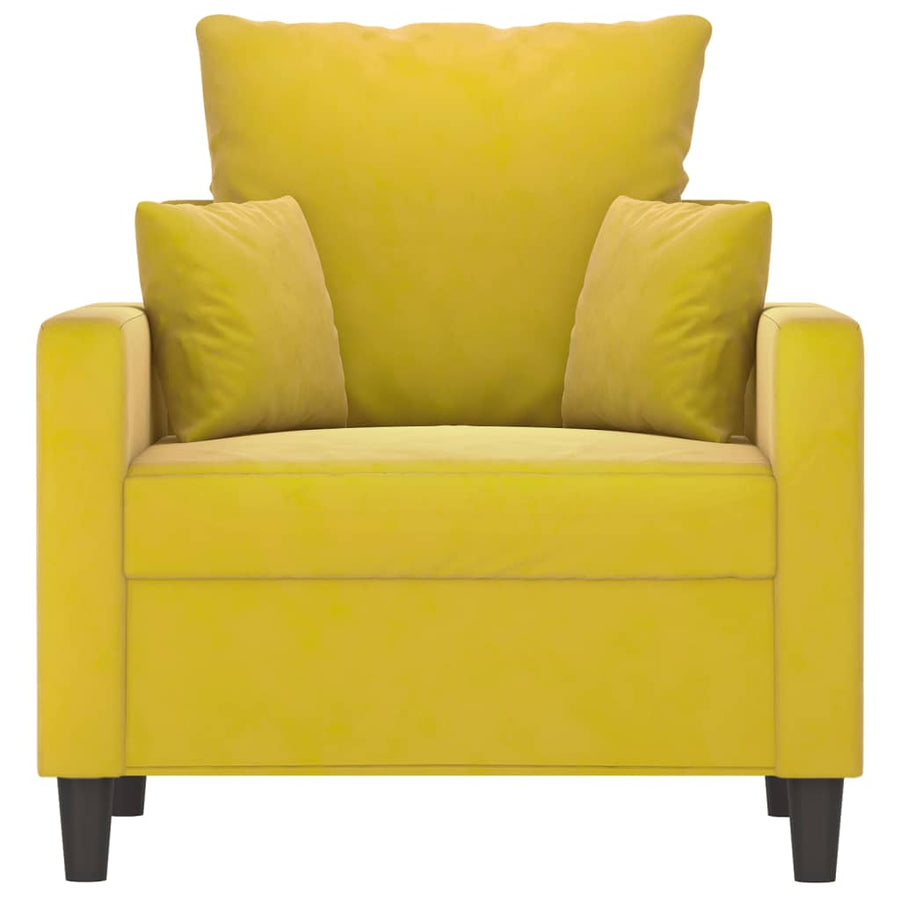 Fauteuil Fluweel 60 cm Geel