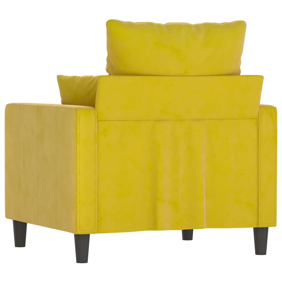 Fauteuil Fluweel 60 cm Geel