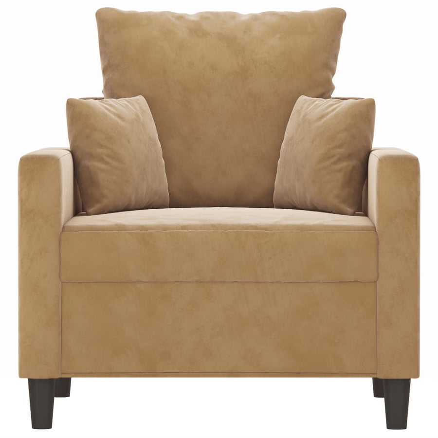 Fauteuil Fluweel 60 cm Bruin