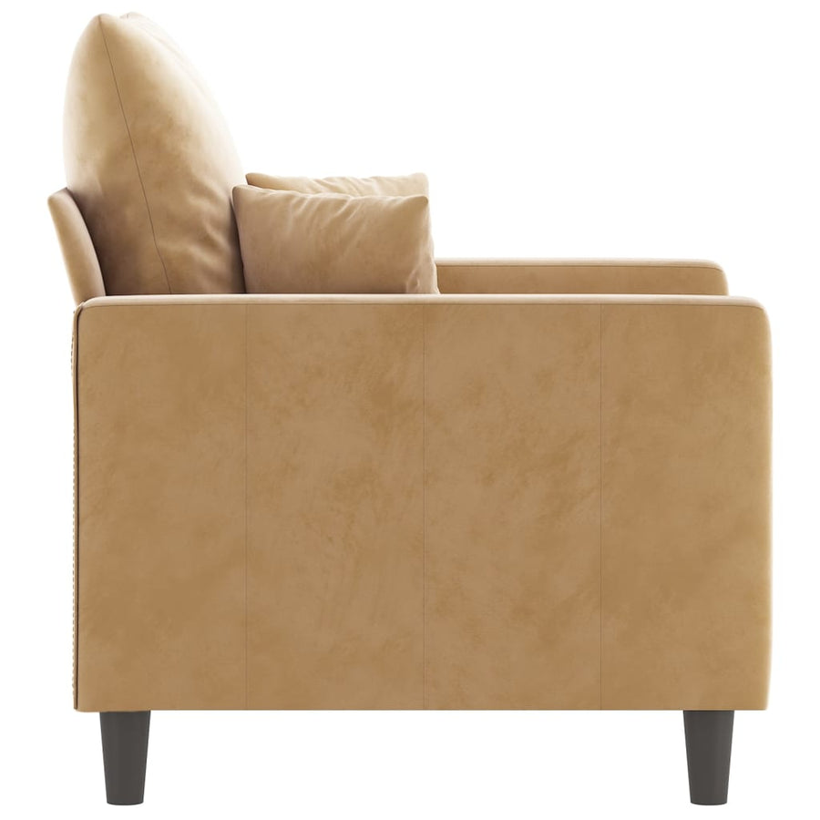 Fauteuil Fluweel 60 cm Bruin