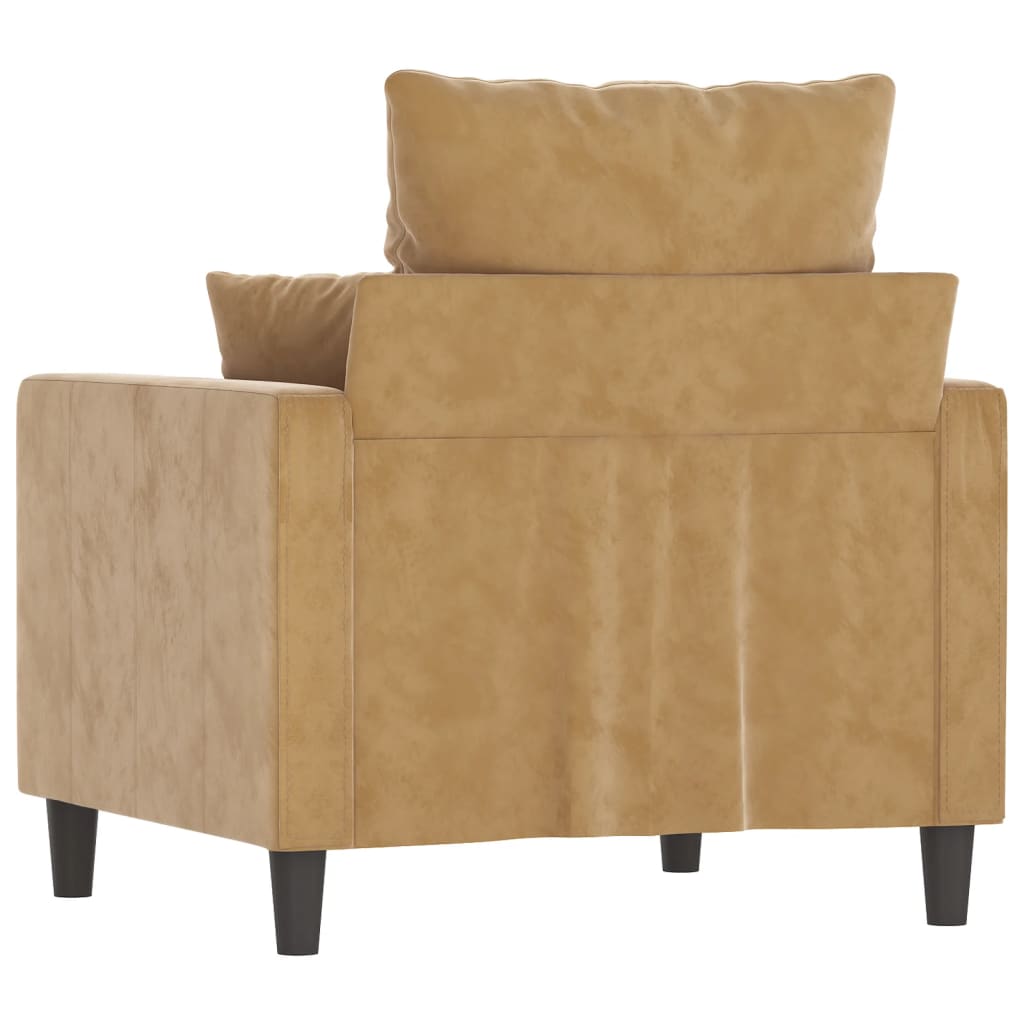 Fauteuil Fluweel 60 cm Bruin