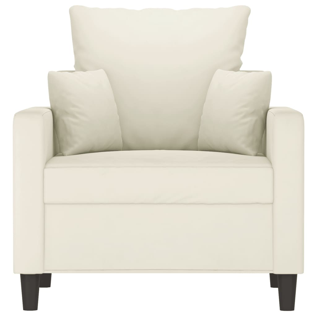 Fauteuil Fluweel Kleurig 60 cm Crème