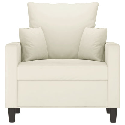 Fauteuil Fluweel Kleurig 60 cm Crème