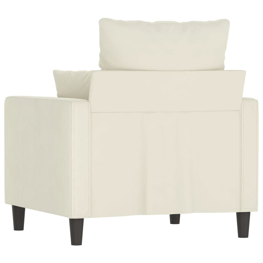 Fauteuil Fluweel Kleurig 60 cm Crème