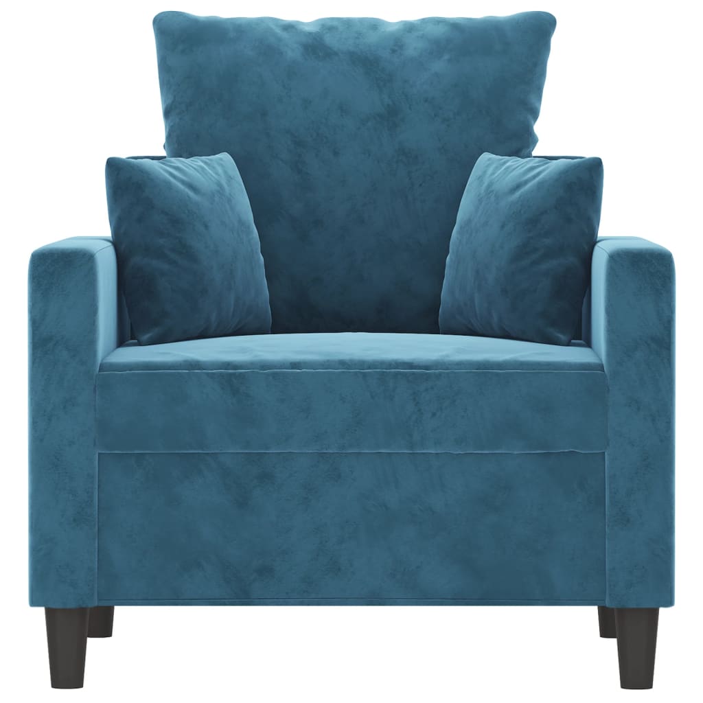 Fauteuil Fluweel 60 cm Blauw
