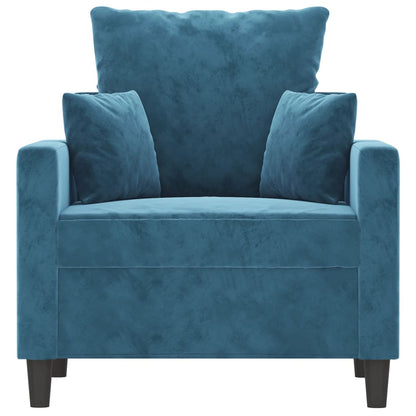 Fauteuil Fluweel 60 cm Blauw