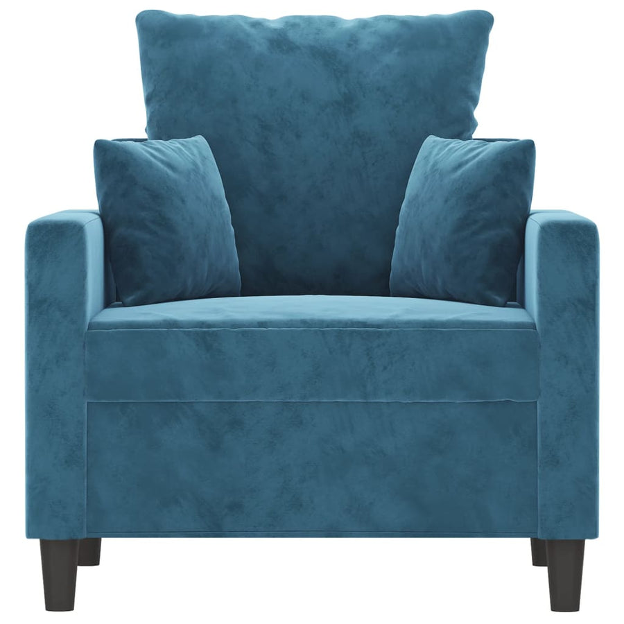 Fauteuil Fluweel 60 cm Blauw