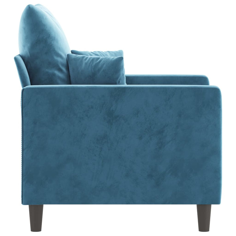 Fauteuil Fluweel 60 cm Blauw