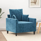 Fauteuil Fluweel 60 cm Blauw