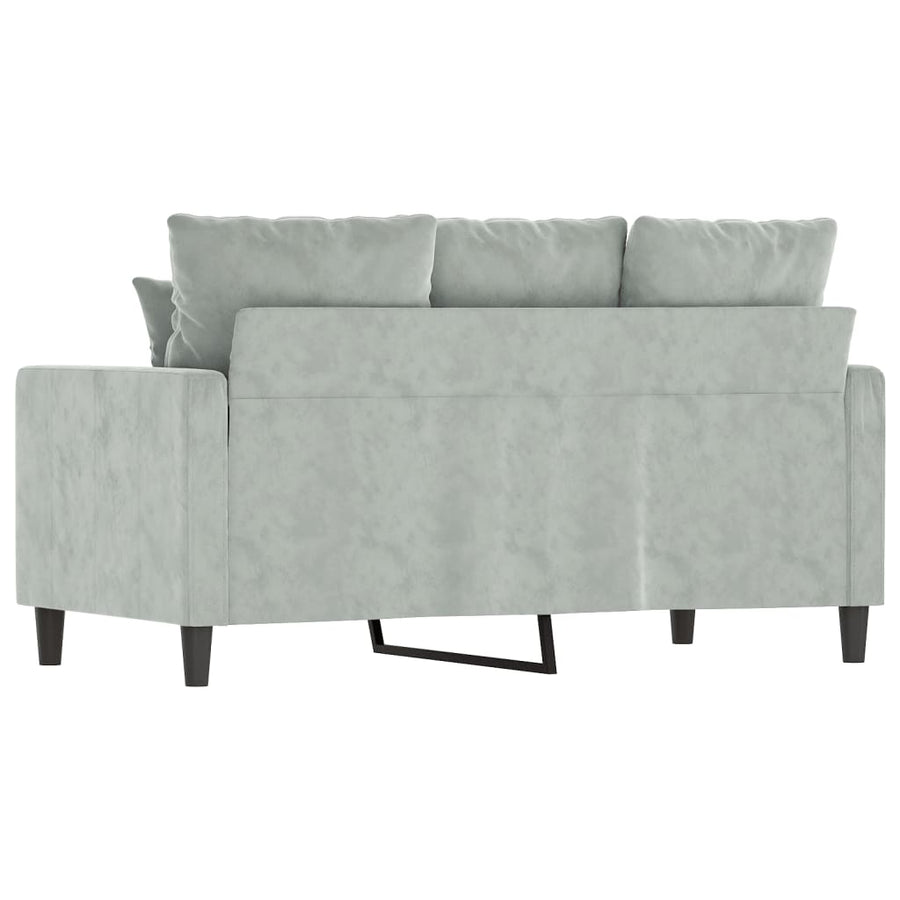 Tweezitsbank Fluweel 120 cm Lichtgrijs