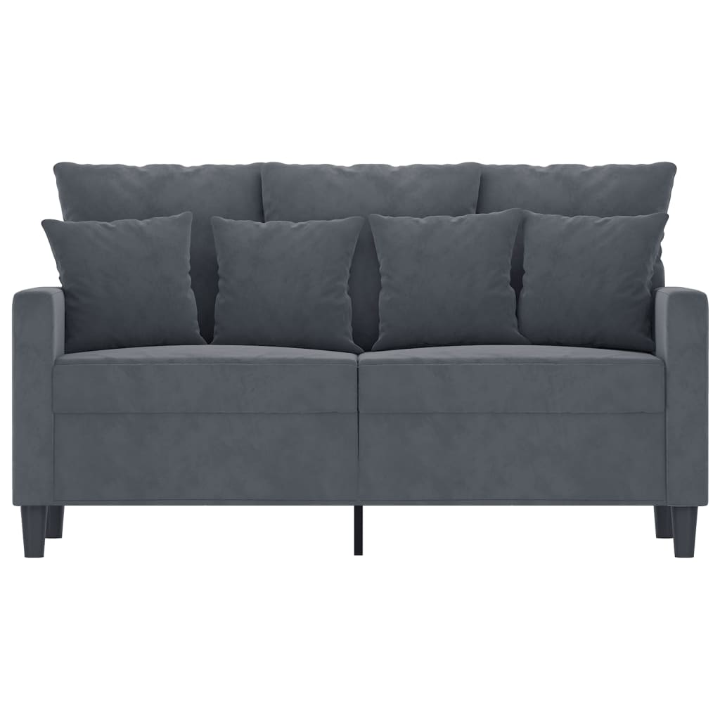Tweezitsbank Fluweel 120 cm Donkergrijs