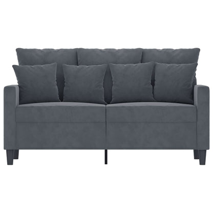 Tweezitsbank Fluweel 120 cm Donkergrijs