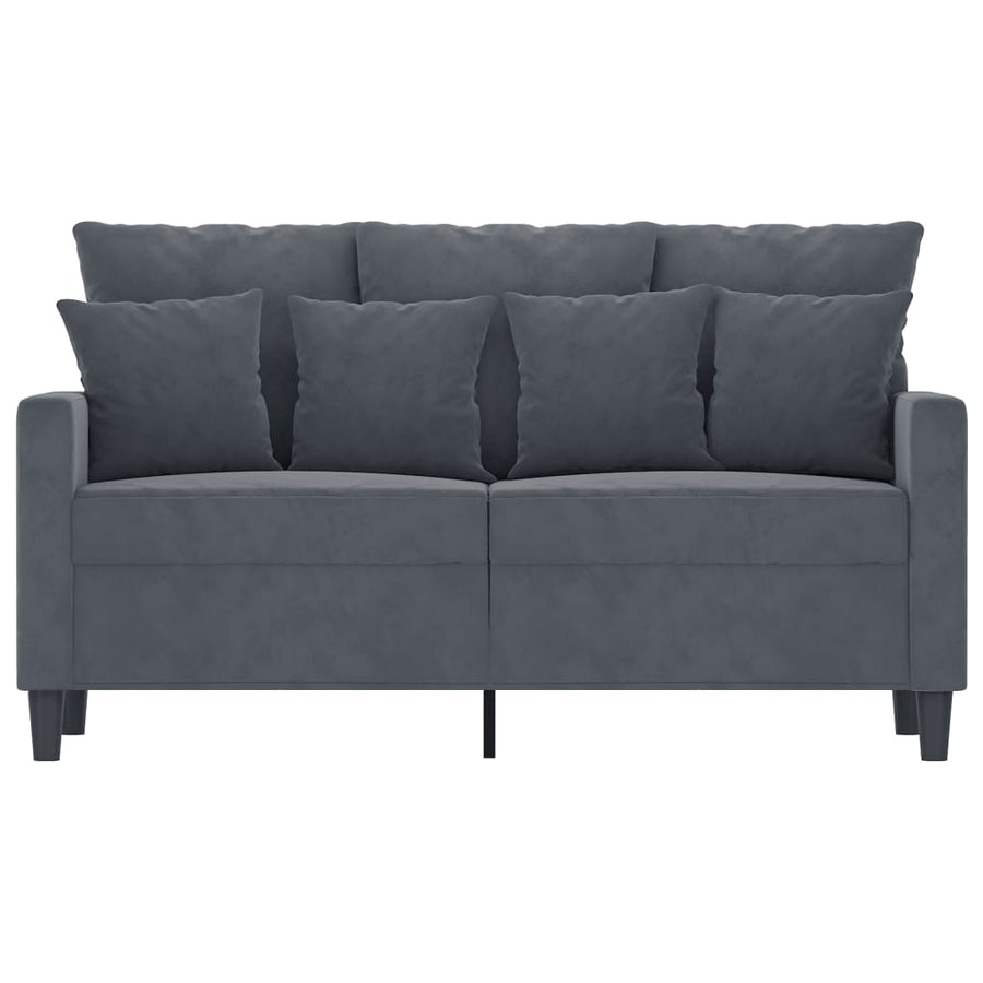 Tweezitsbank Fluweel 120 cm Donkergrijs