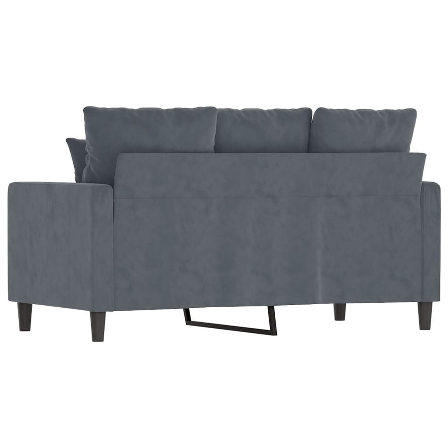 Tweezitsbank Fluweel 120 cm Donkergrijs