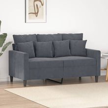 Tweezitsbank Fluweel 120 cm Donkergrijs