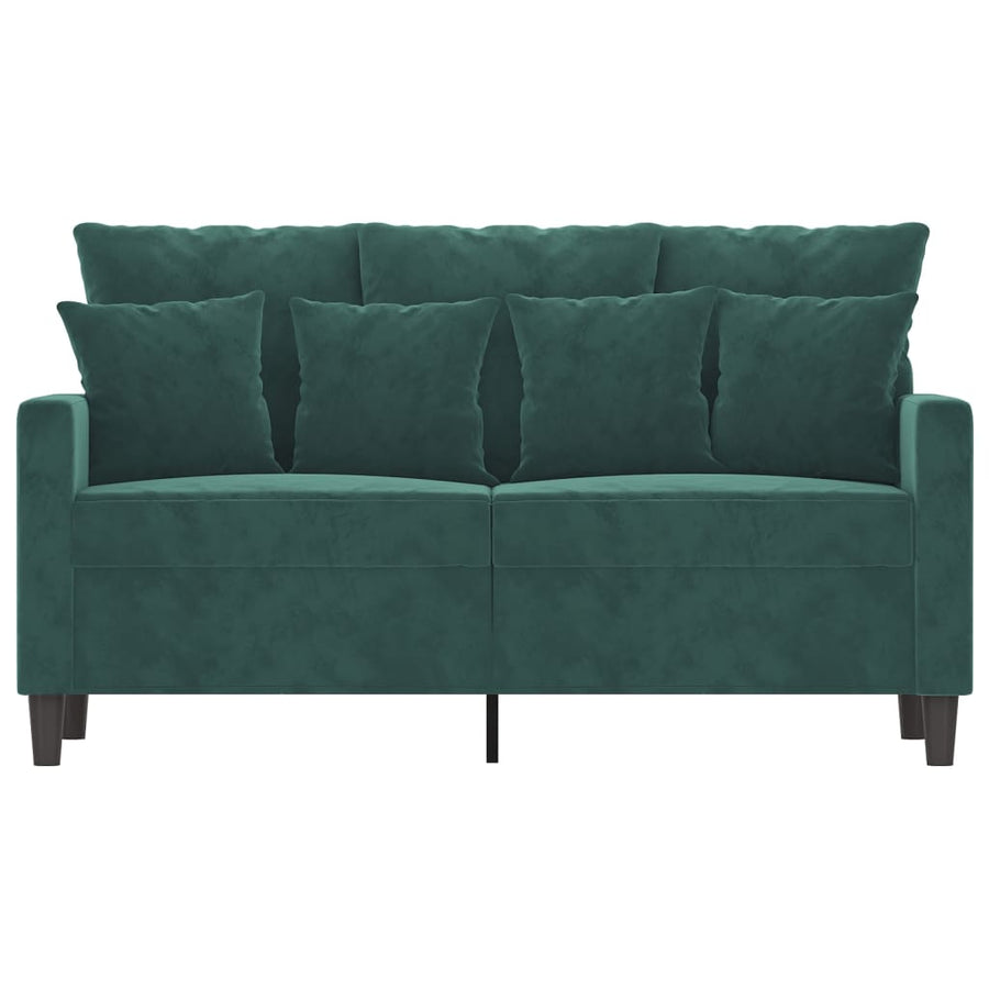 Tweezitsbank Fluweel 120 cm Donkergroen