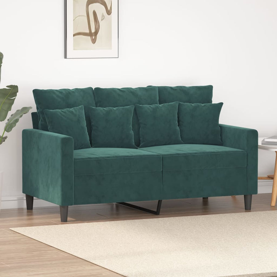 Tweezitsbank Fluweel 120 cm Donkergroen