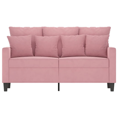 Tweezitsbank 120 Cm Fluweel 138 cm Roze