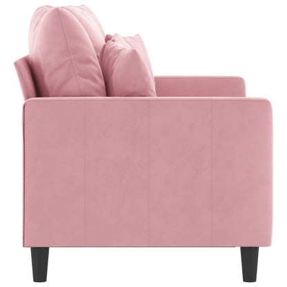 Tweezitsbank 120 Cm Fluweel 138 cm Roze