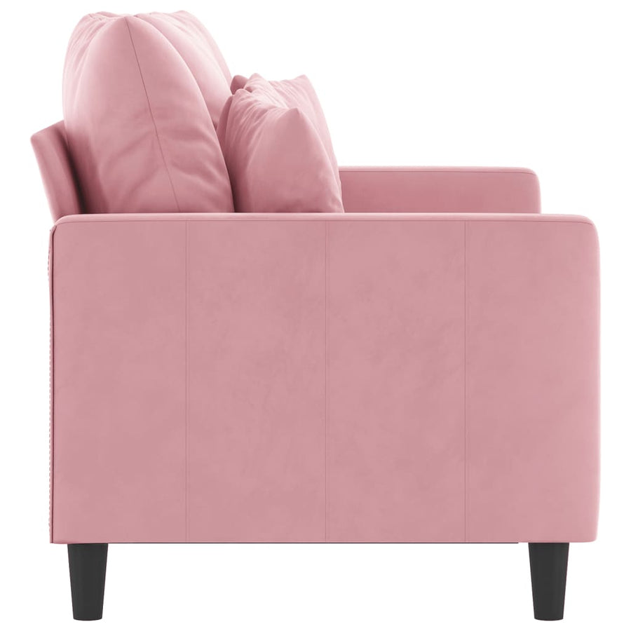 Tweezitsbank 120 Cm Fluweel 138 cm Roze