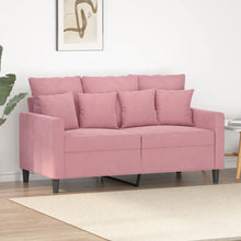 Tweezitsbank 120 Cm Fluweel 138 cm Roze