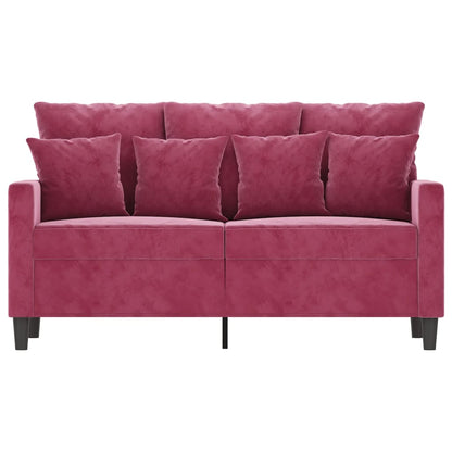 Tweezitsbank Fluweel 120 cm Wijnrood