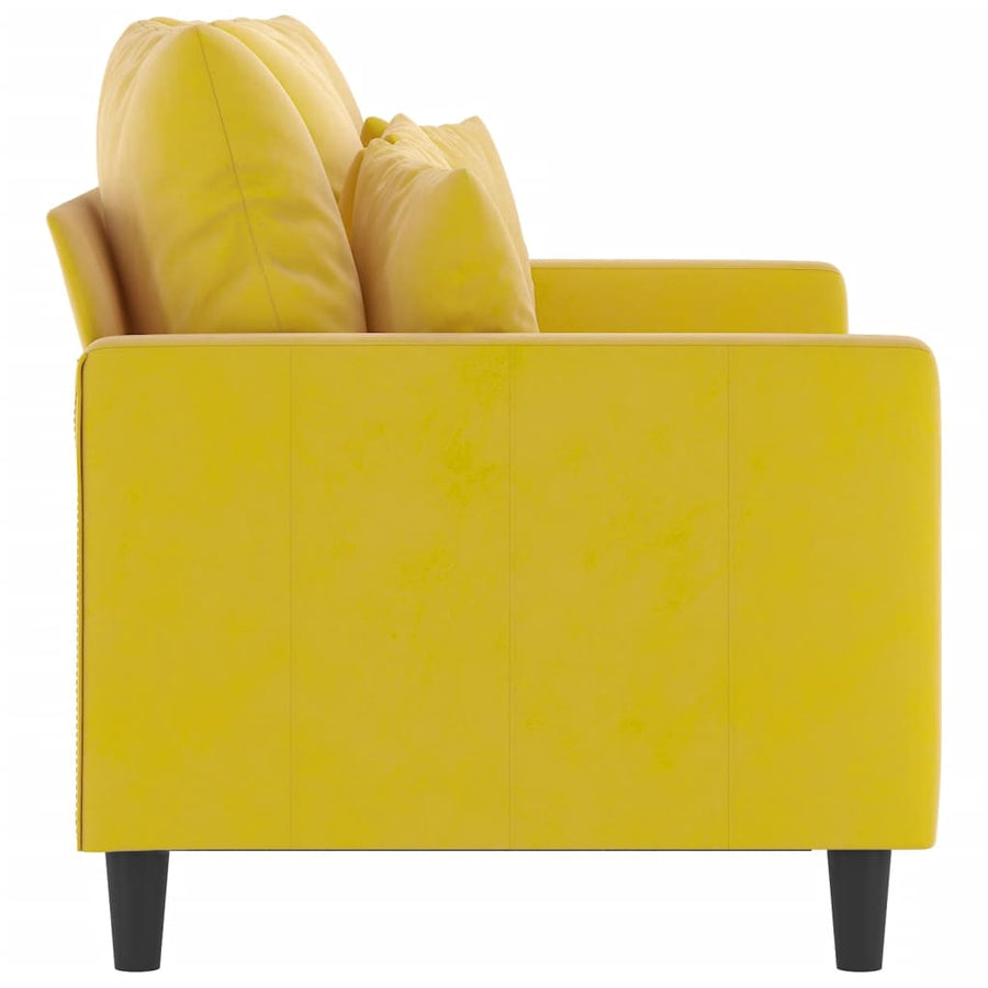 Tweezitsbank Fluweel 120 cm Geel