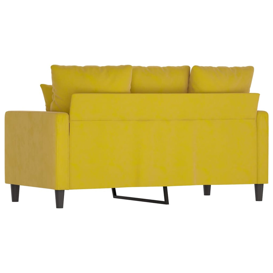 Tweezitsbank Fluweel 120 cm Geel