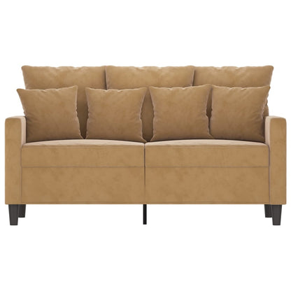 Tweezitsbank Fluweel 120 cm Bruin