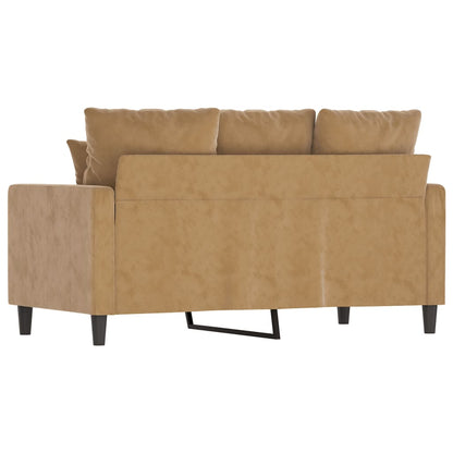 Tweezitsbank Fluweel 120 cm Bruin