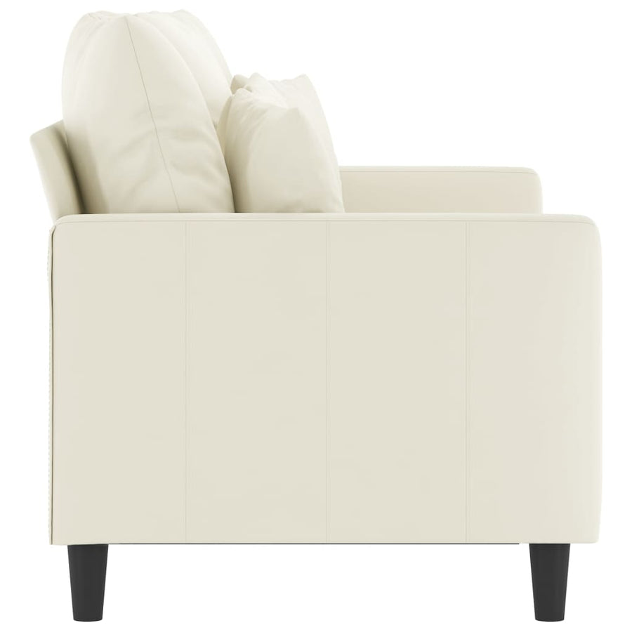 Tweezitsbank Fluweel Kleurig 120 cm Crème