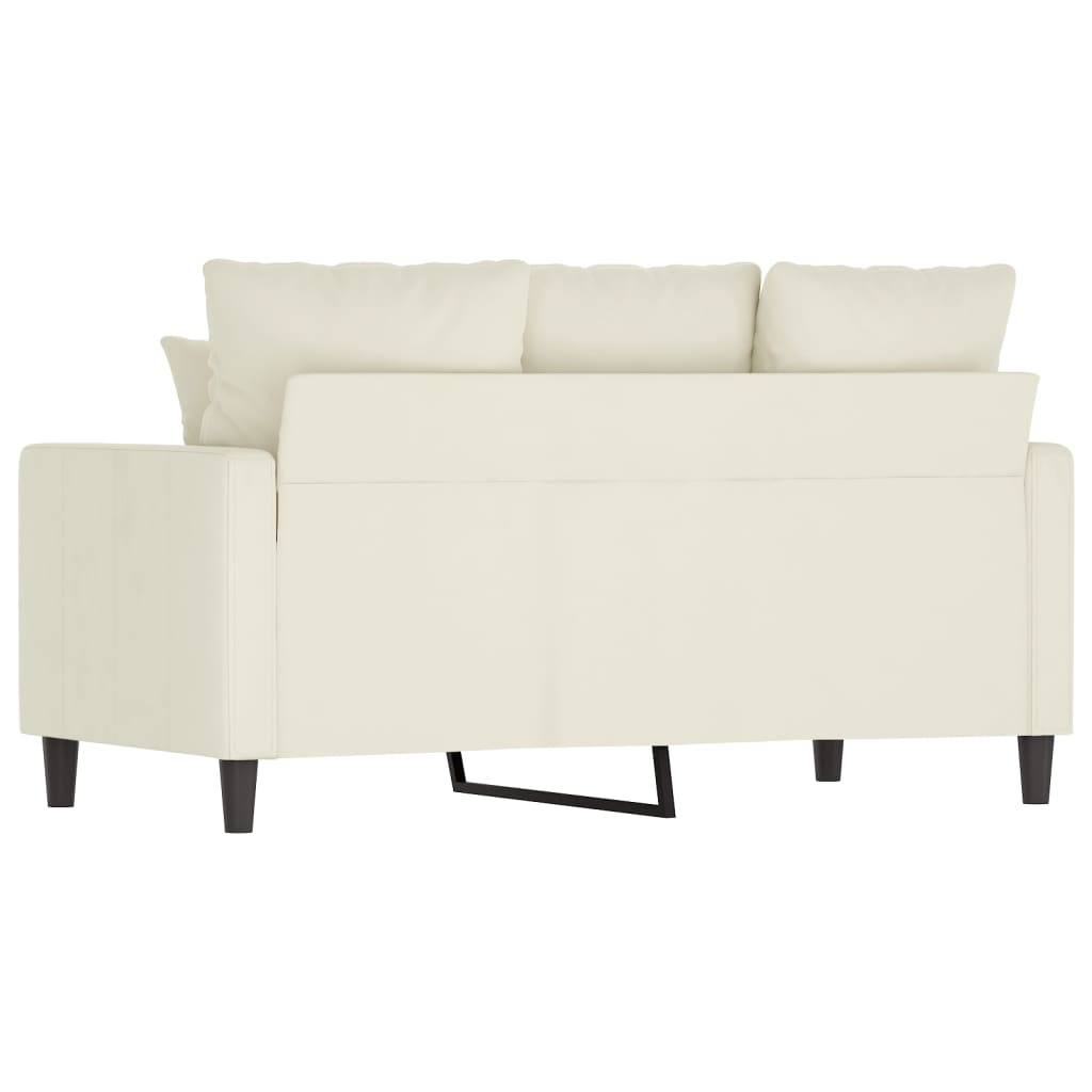 Tweezitsbank Fluweel Kleurig 120 cm Crème