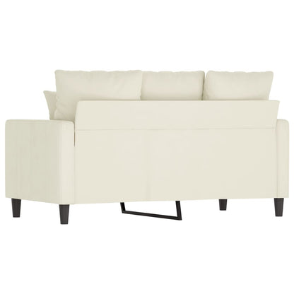 Tweezitsbank Fluweel Kleurig 120 cm Crème