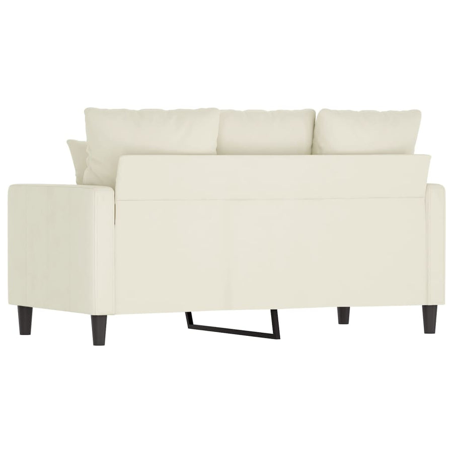 Tweezitsbank Fluweel Kleurig 120 cm Crème