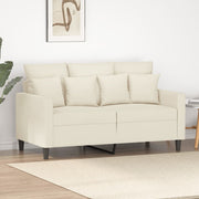 Tweezitsbank 120 cm fluweel crème