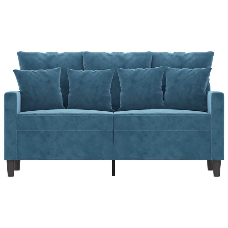 Tweezitsbank Fluweel 120 cm Blauw