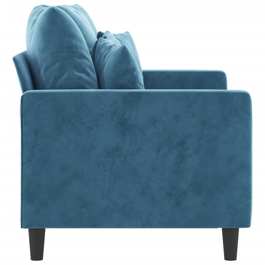 Tweezitsbank Fluweel 120 cm Blauw