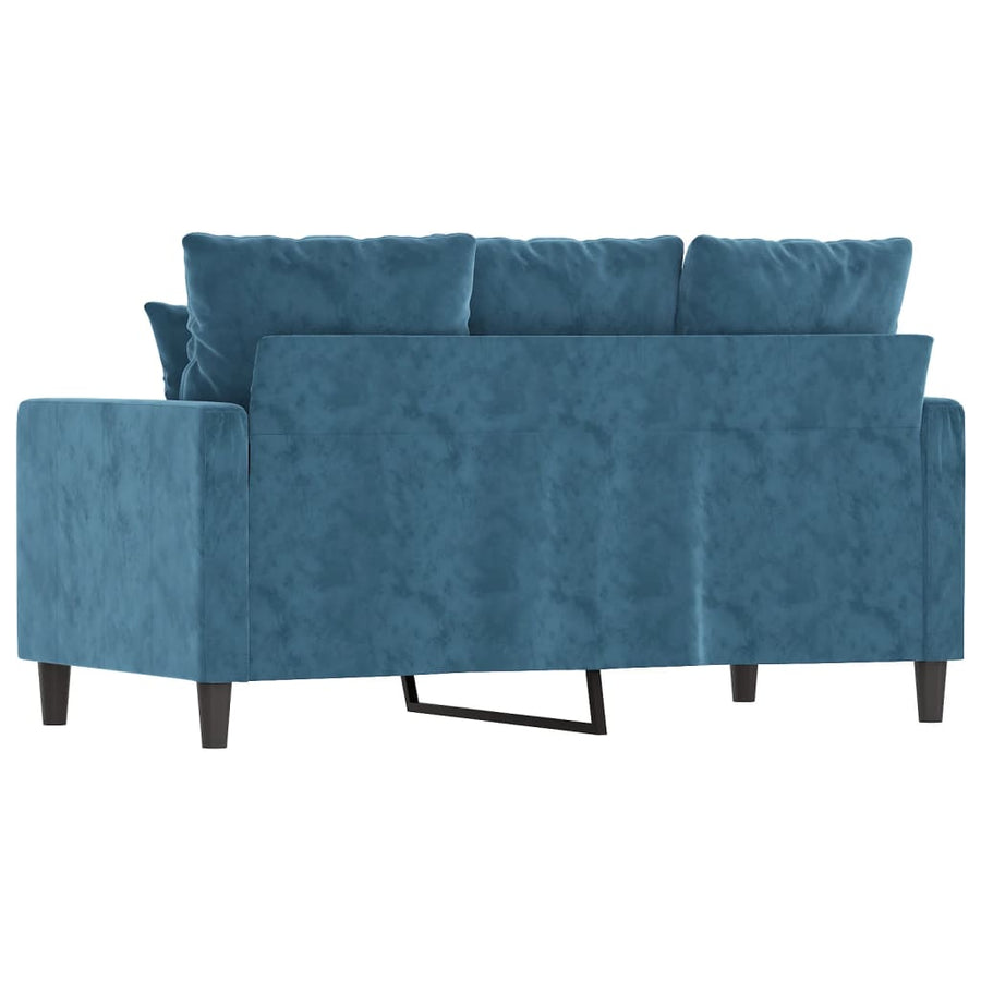 Tweezitsbank Fluweel 120 cm Blauw