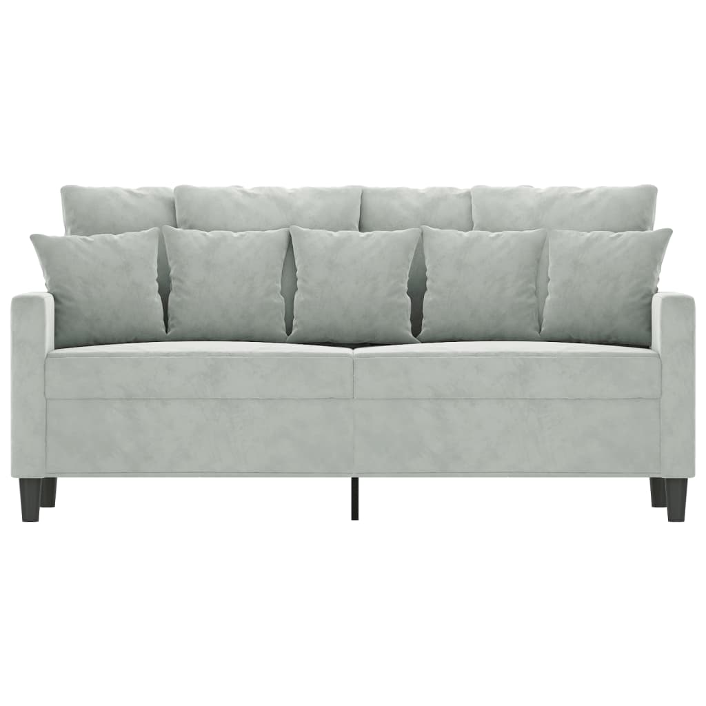 Tweezitsbank Fluweel 140 cm Lichtgrijs