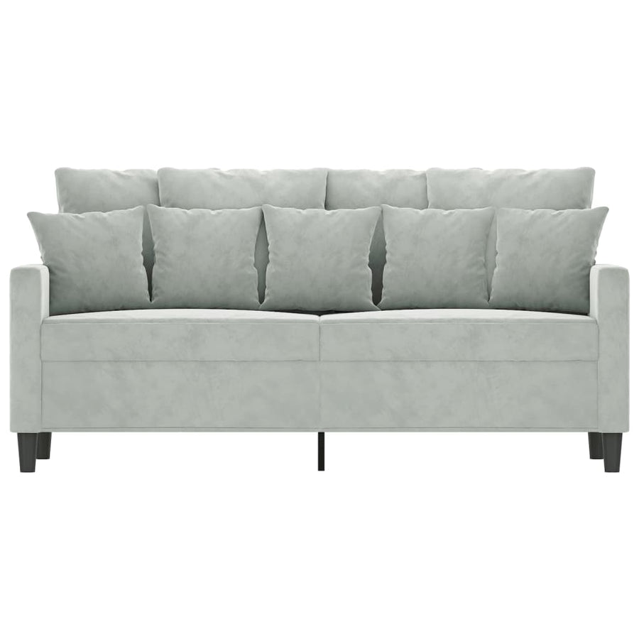 Tweezitsbank Fluweel 140 cm Lichtgrijs