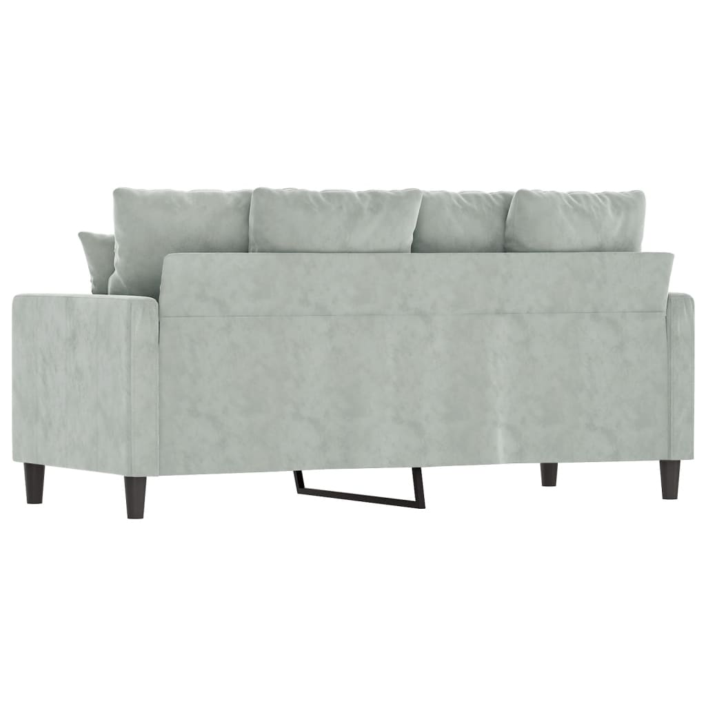 Tweezitsbank Fluweel 140 cm Lichtgrijs