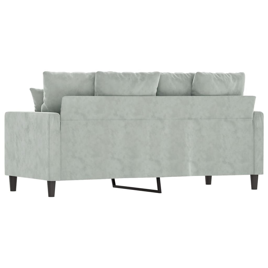 Tweezitsbank Fluweel 140 cm Lichtgrijs