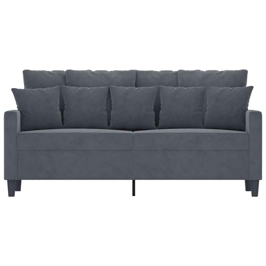 Tweezitsbank Fluweel 140 cm Donkergrijs