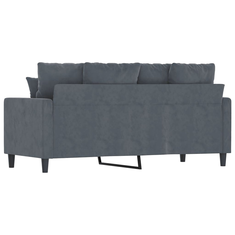 Tweezitsbank Fluweel 140 cm Donkergrijs