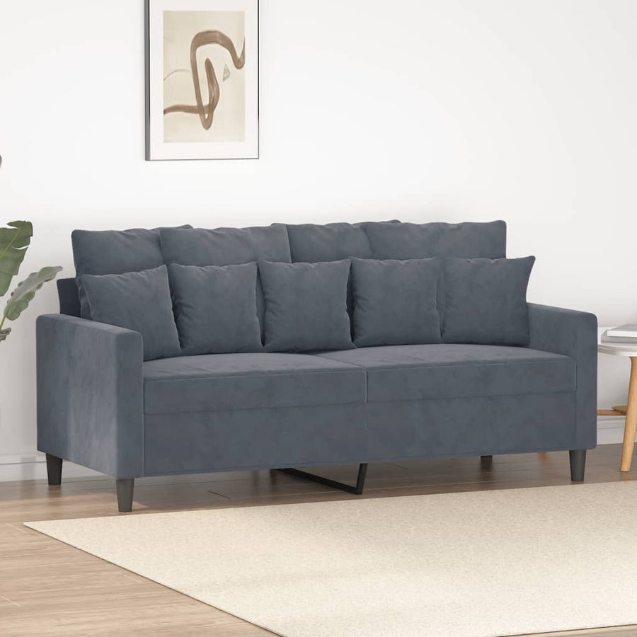 Tweezitsbank Fluweel 140 cm Donkergrijs