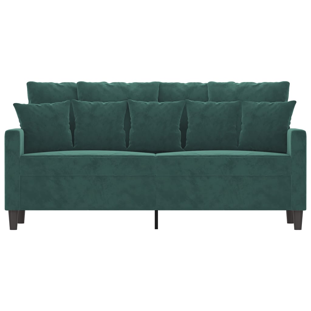 Tweezitsbank Fluweel 140 cm Donkergroen
