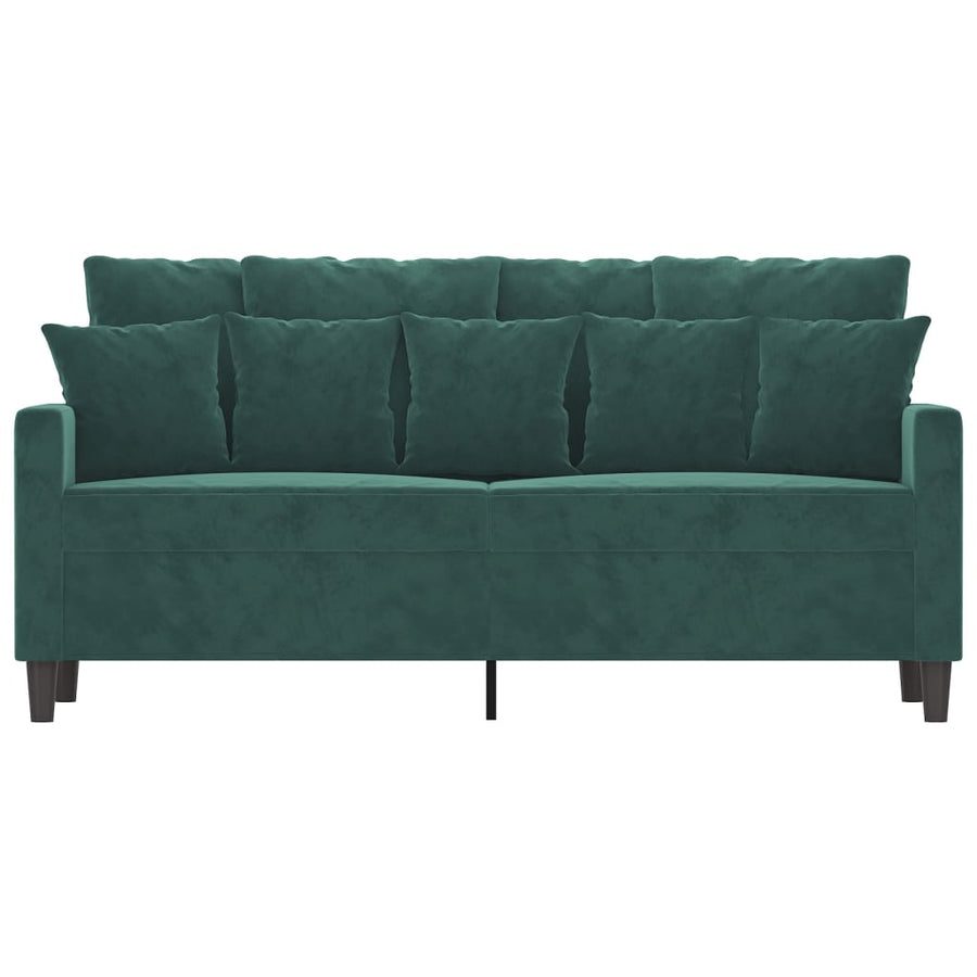 Tweezitsbank Fluweel 140 cm Donkergroen