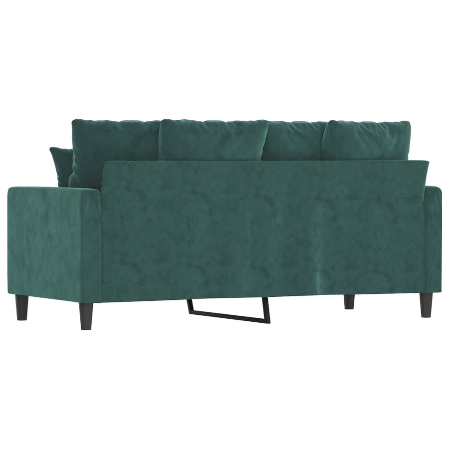 Tweezitsbank Fluweel 140 cm Donkergroen