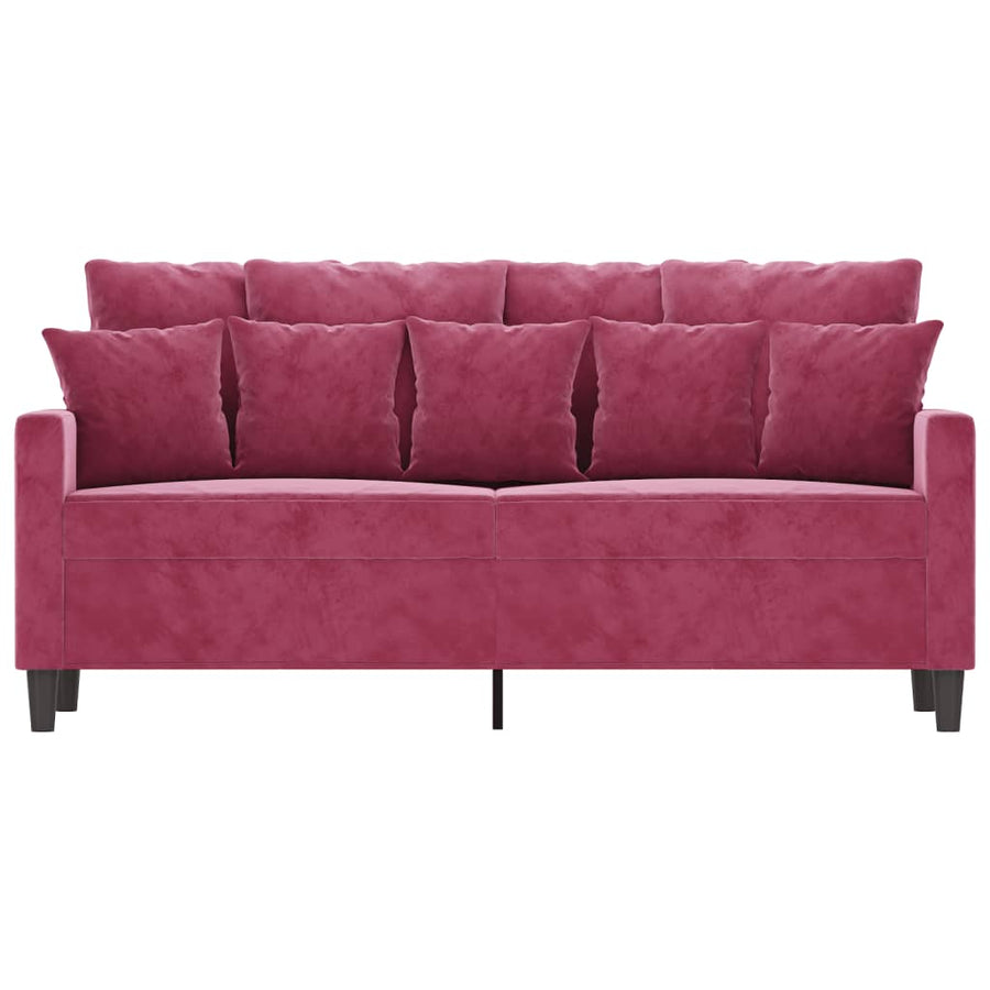Tweezitsbank Fluweel 140 cm Wijnrood